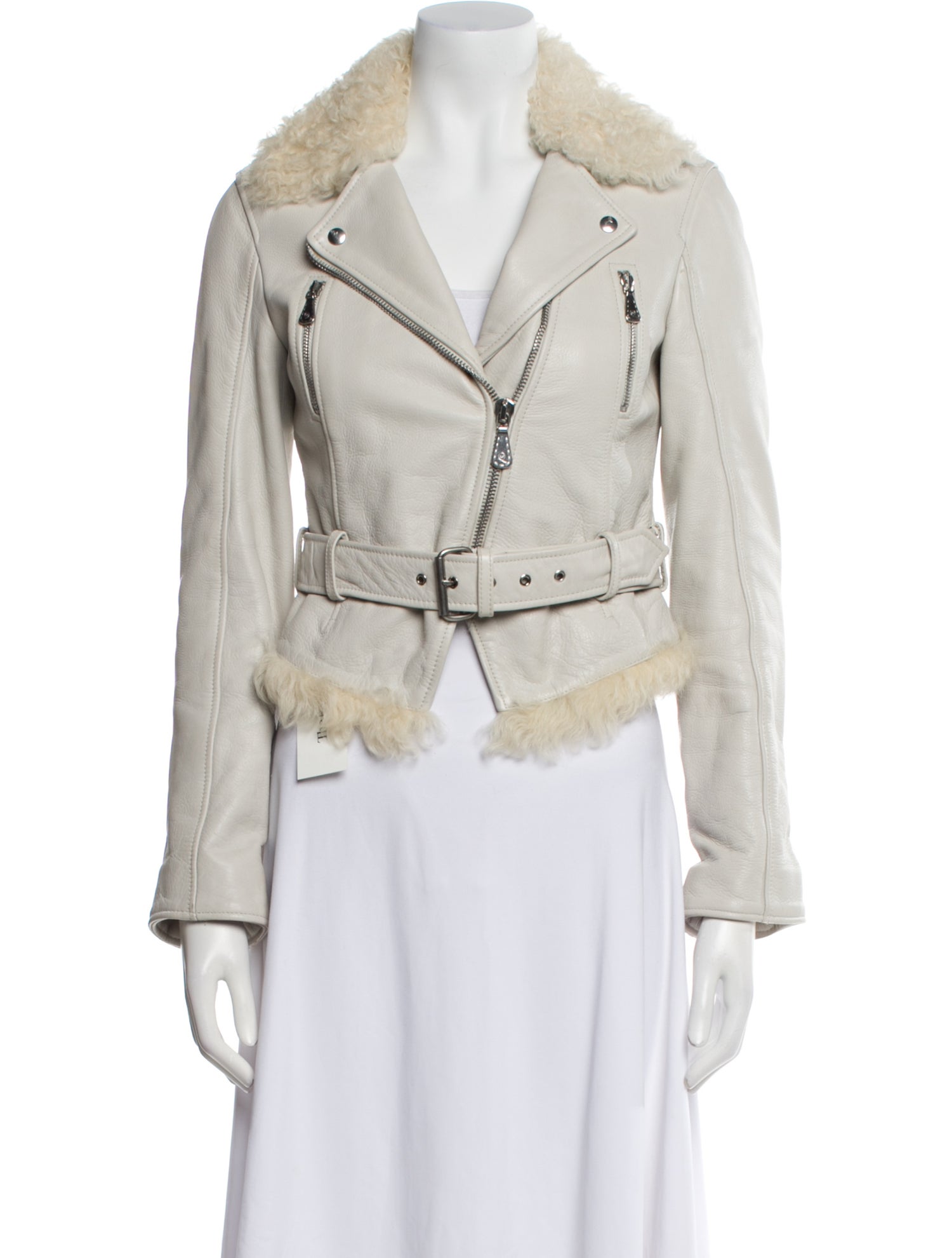 McQ Alexander McQueen Leather Fur Jacket