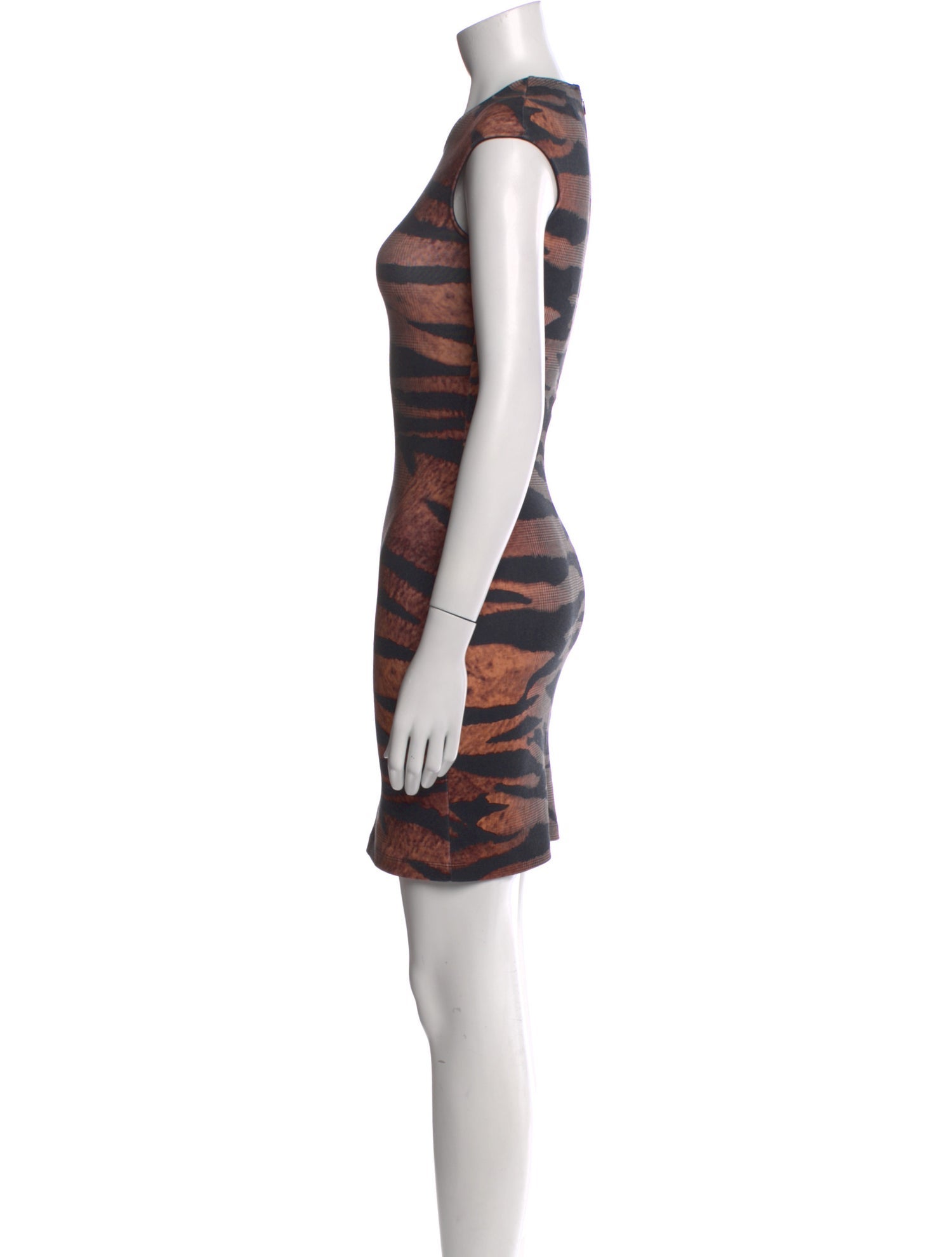 McQ Alexander McQueen Animal Print Mini Dress