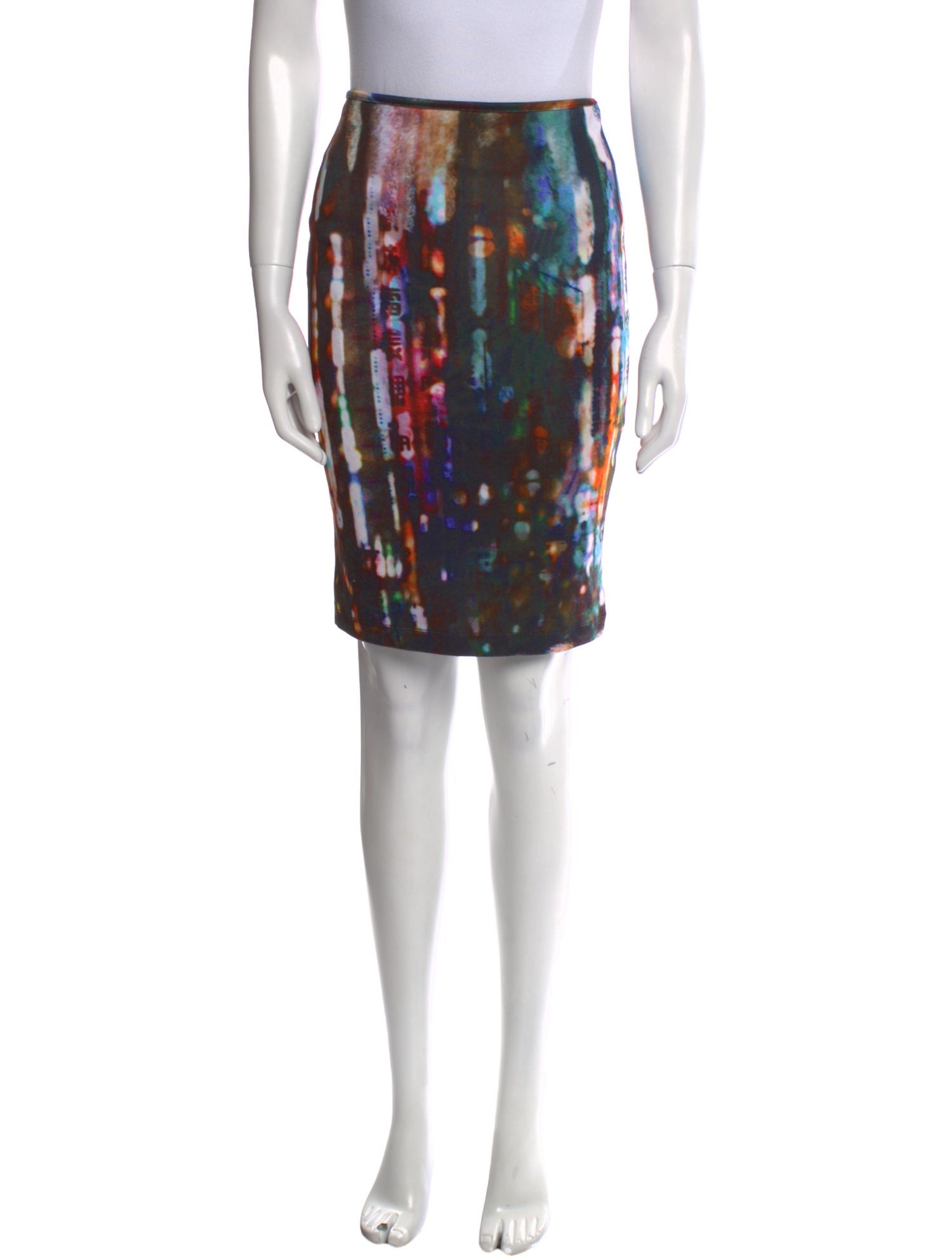 McQ Alexander McQueen Tie-Dye Print Knee-Length Skirt