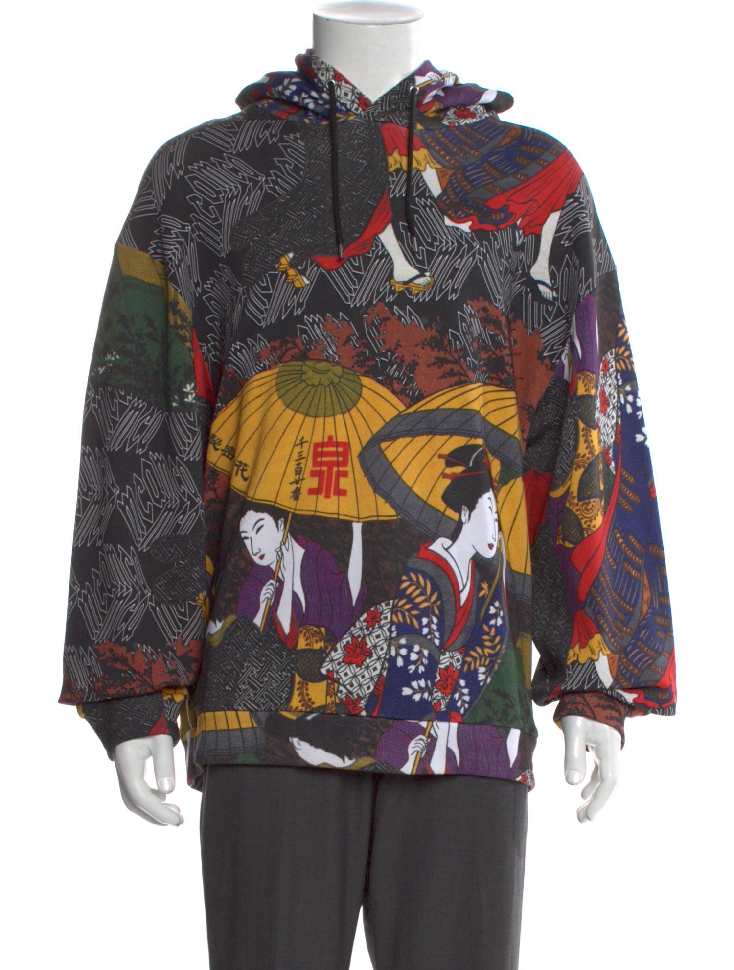 McQ Alexander McQueen Printed Crew Neck Hoodie