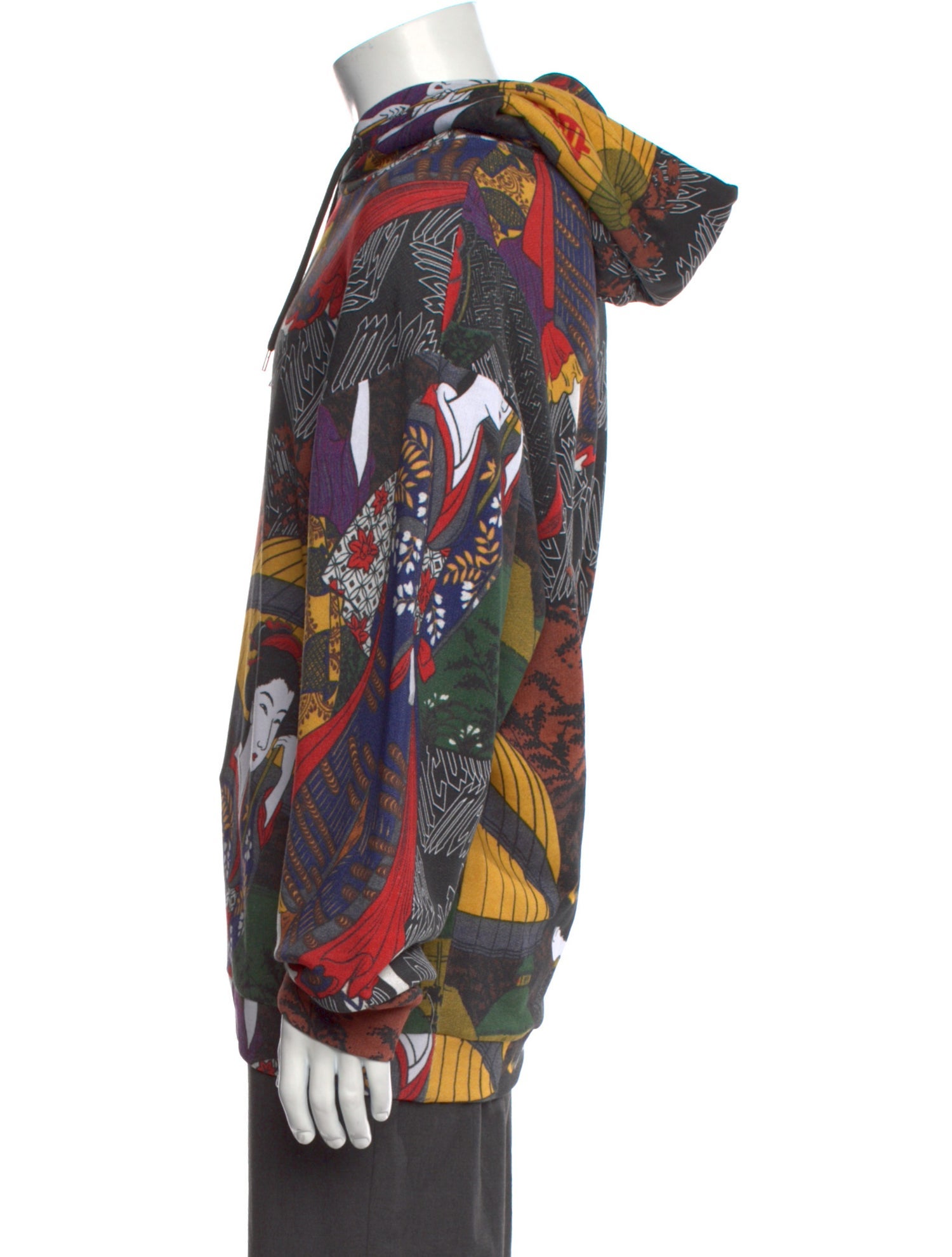 McQ Alexander McQueen Printed Crew Neck Hoodie