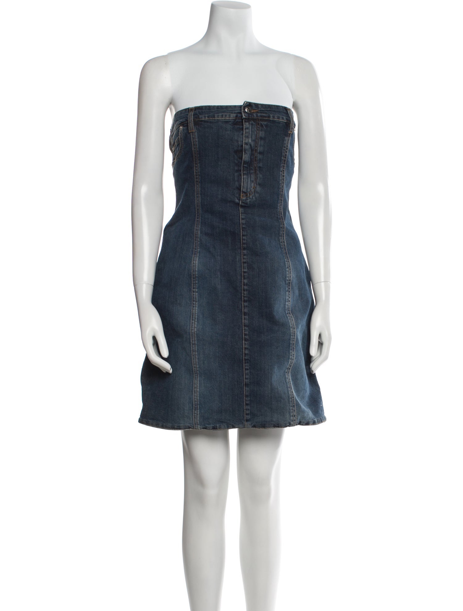 McQ Alexander McQueen Strapless Mini Dress