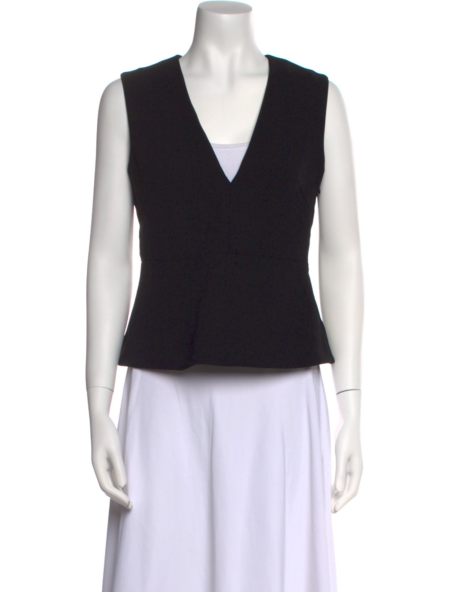 McQ Alexander McQueen V-Neck Sleeveless Crop Top