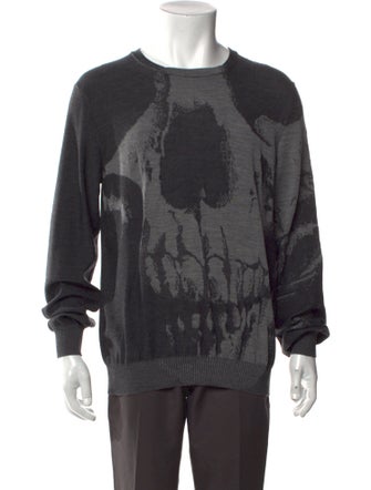Alexander McQueen Wool Printed Pullover