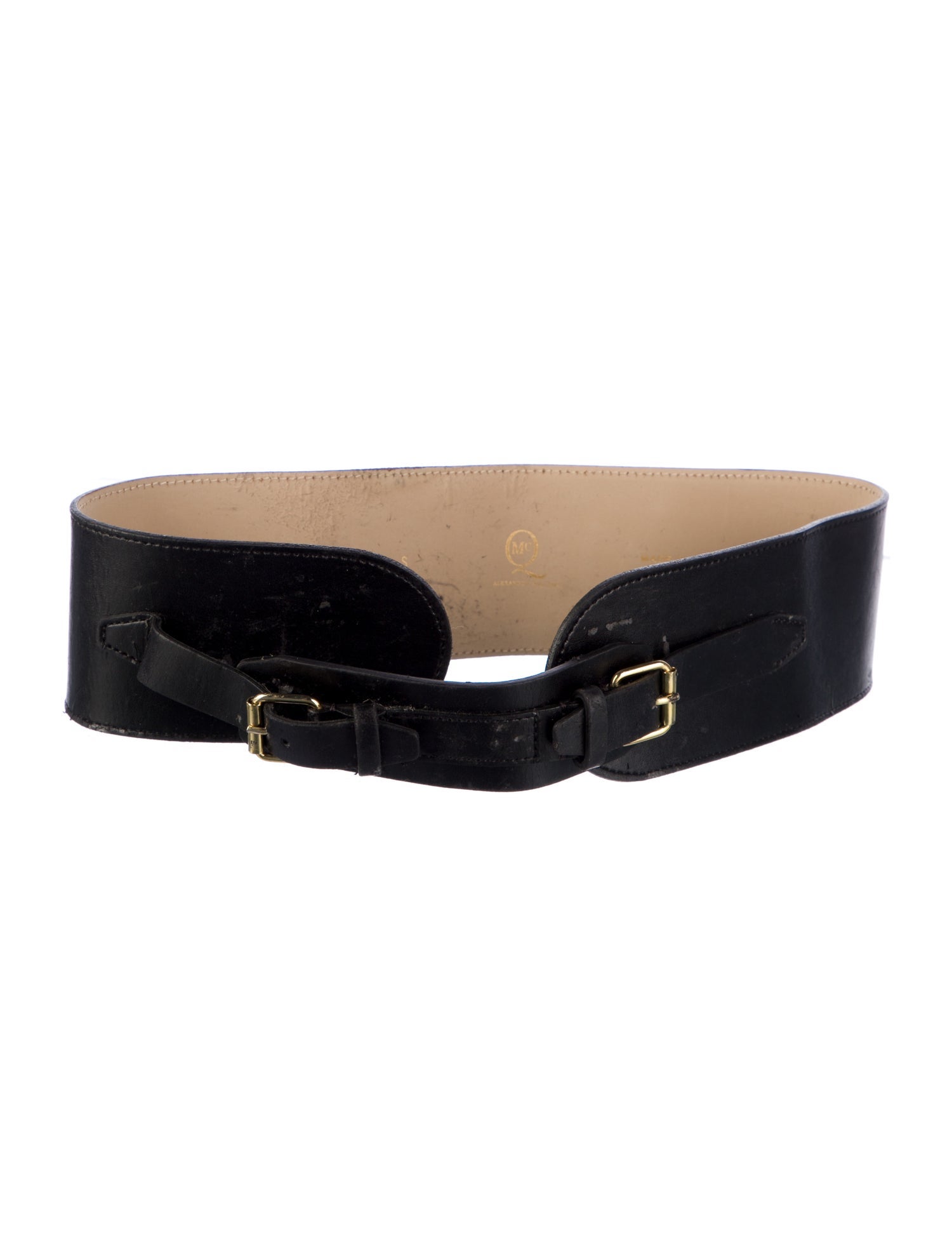 McQ Alexander McQueen Wide Leather Waist Belt