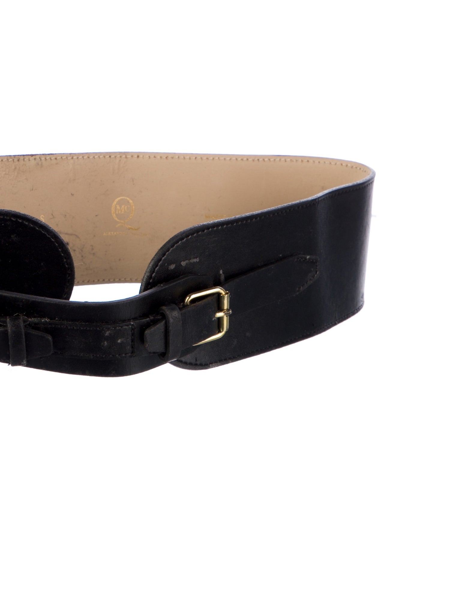 McQ Alexander McQueen Wide Leather Waist Belt