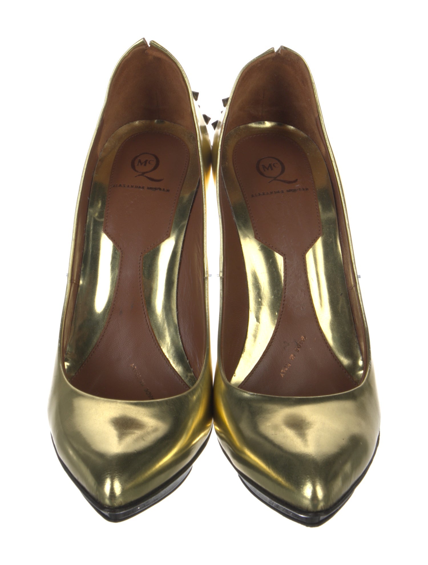 McQ Alexander McQueen Spike Accents Leather Pumps