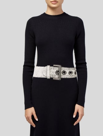 McQ Alexander McQueen Wide Leather Waist Belt