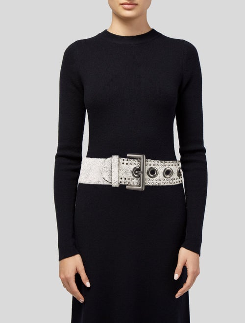 McQ Alexander McQueen Wide Leather Waist Belt