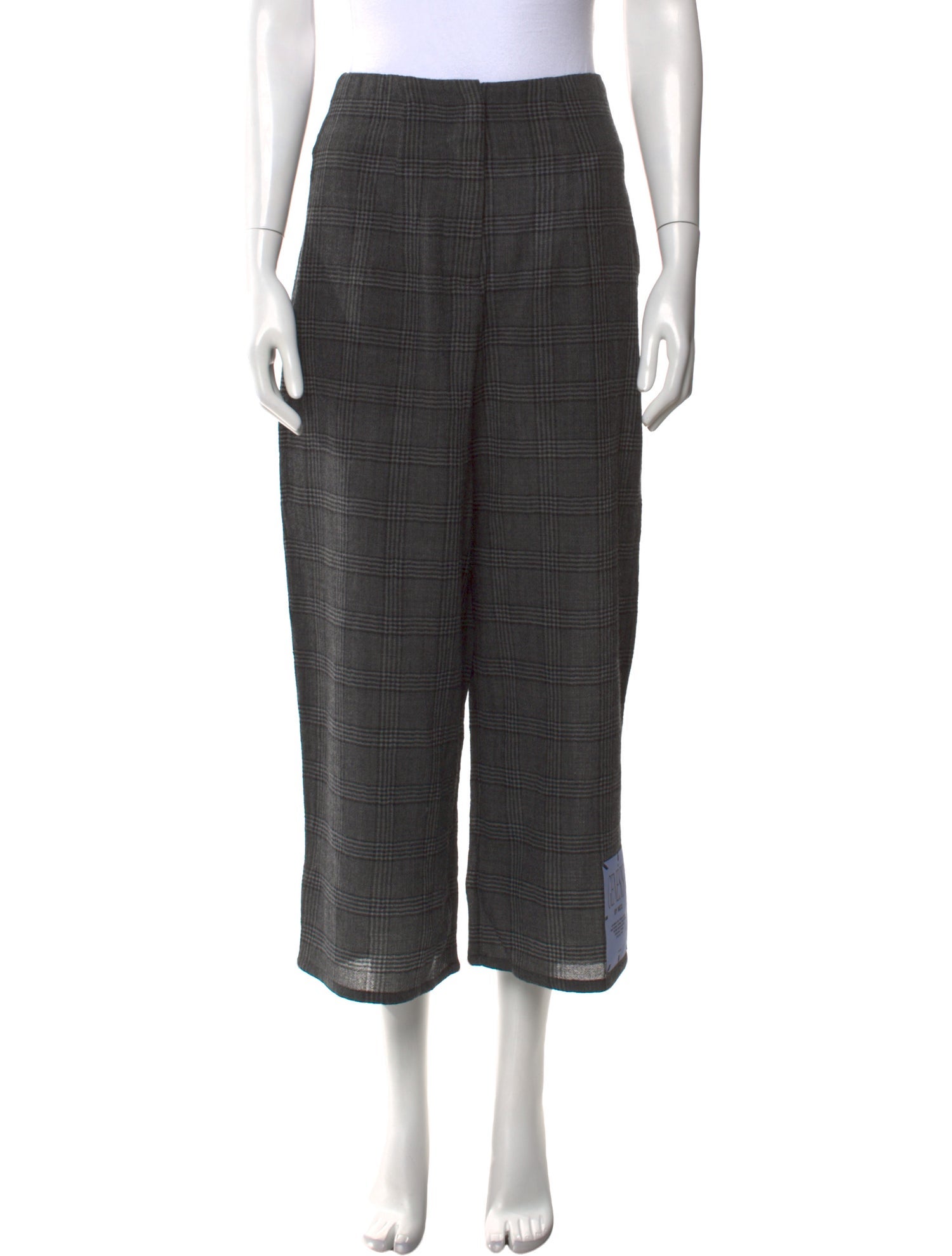 McQ Alexander McQueen Plaid Print Wide Leg Pants w/ Tags