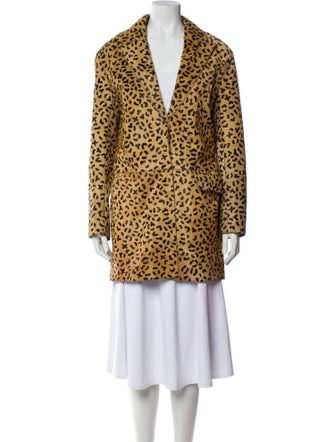 McQ Alexander McQueen 2015 Calf Leather Faux Fur Coat