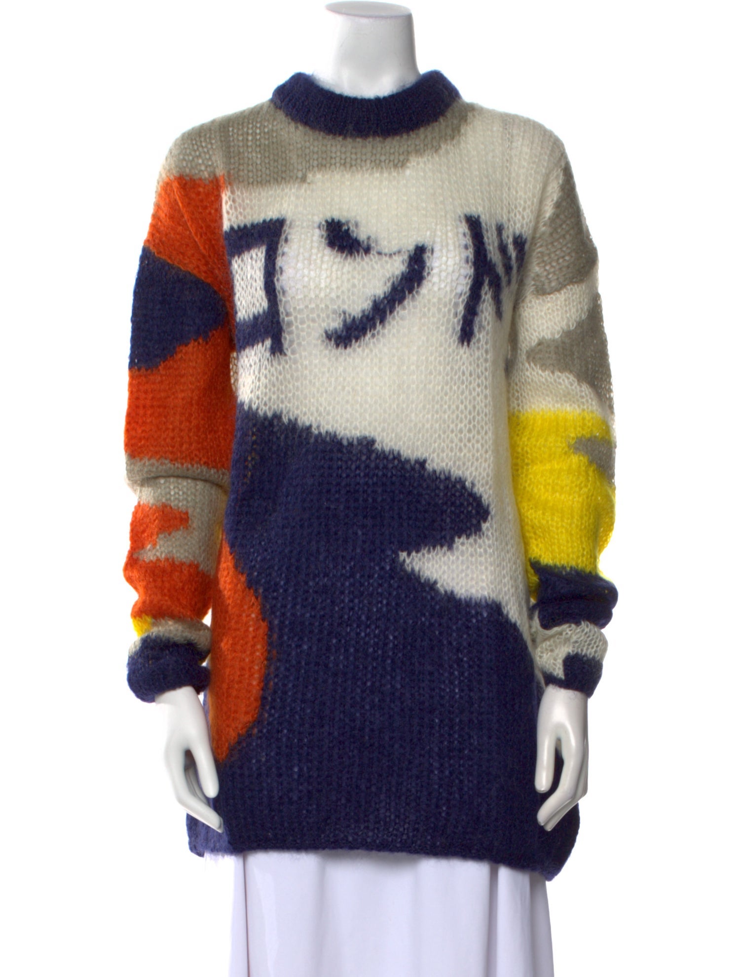 McQ Alexander McQueen Mohair Printed Sweater
