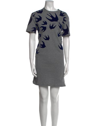 McQ Alexander McQueen Crew Neck Mini Dress