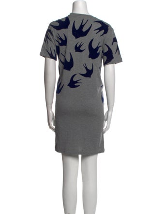 McQ Alexander McQueen Crew Neck Mini Dress