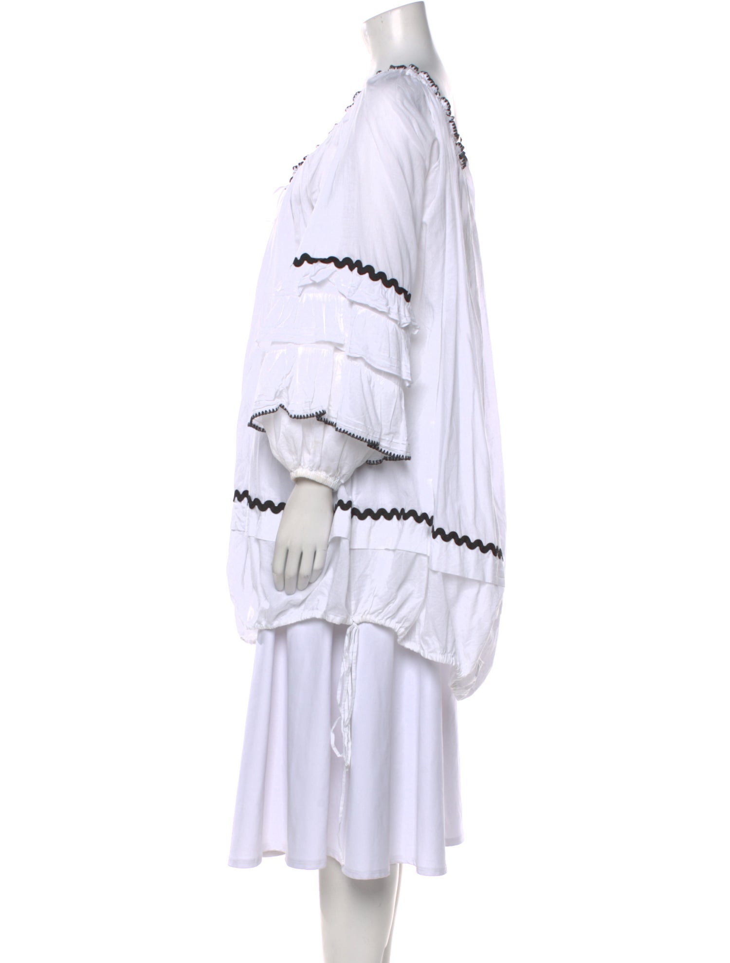 McQ Alexander McQueen V-Neck Three-Quarter Sleeve Tunic