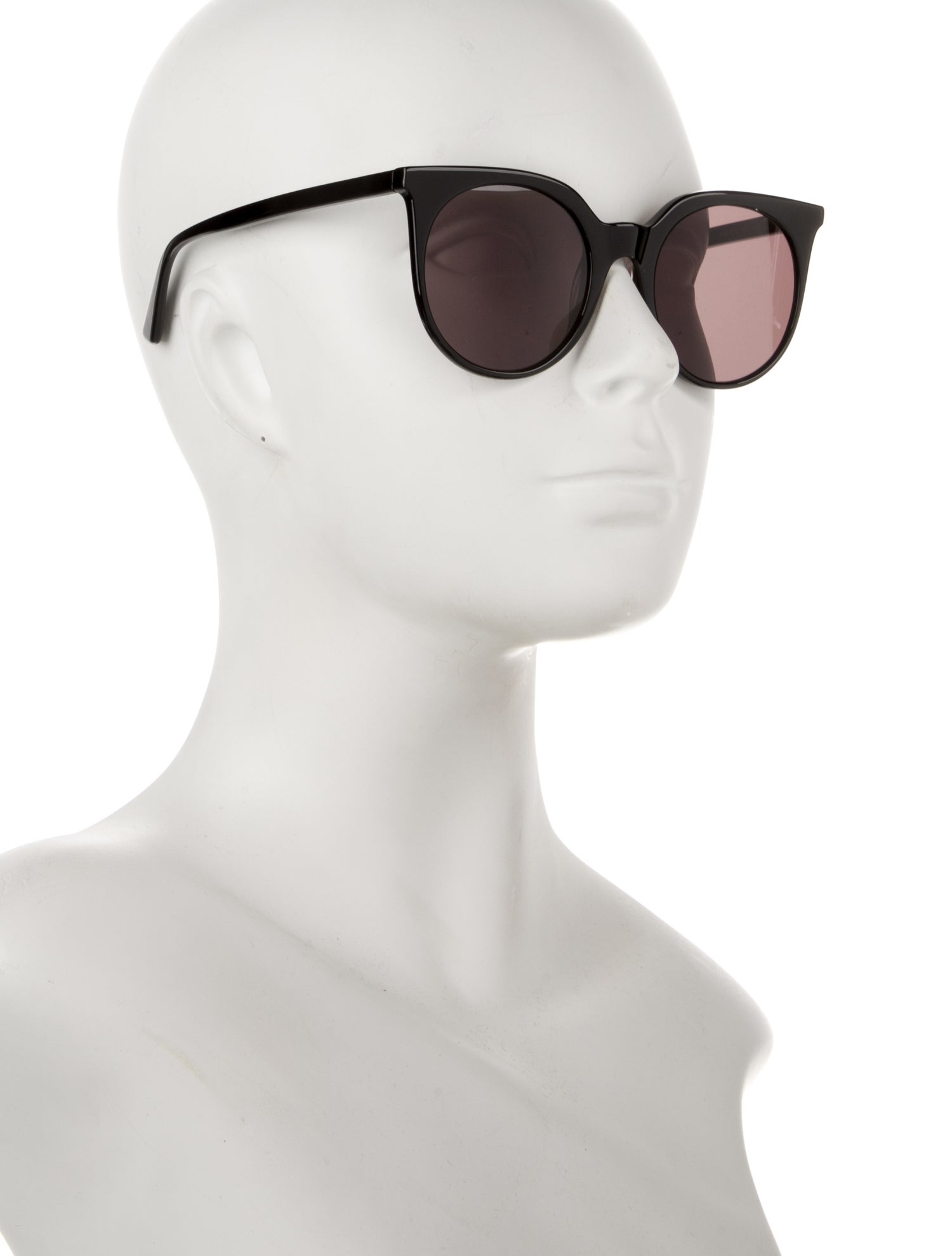 McQ Alexander McQueen Faux Pearl Accents Round Sunglasses