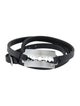 McQ Alexander McQueen Leather Razor Blade Triple Wrap Bracelet