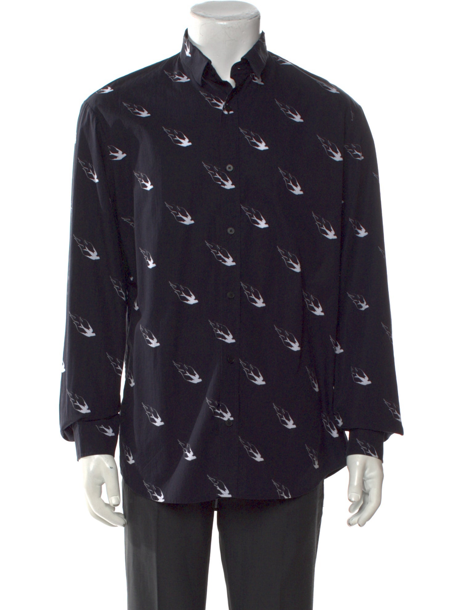 McQ Alexander McQueen Printed Long Sleeve Shirt