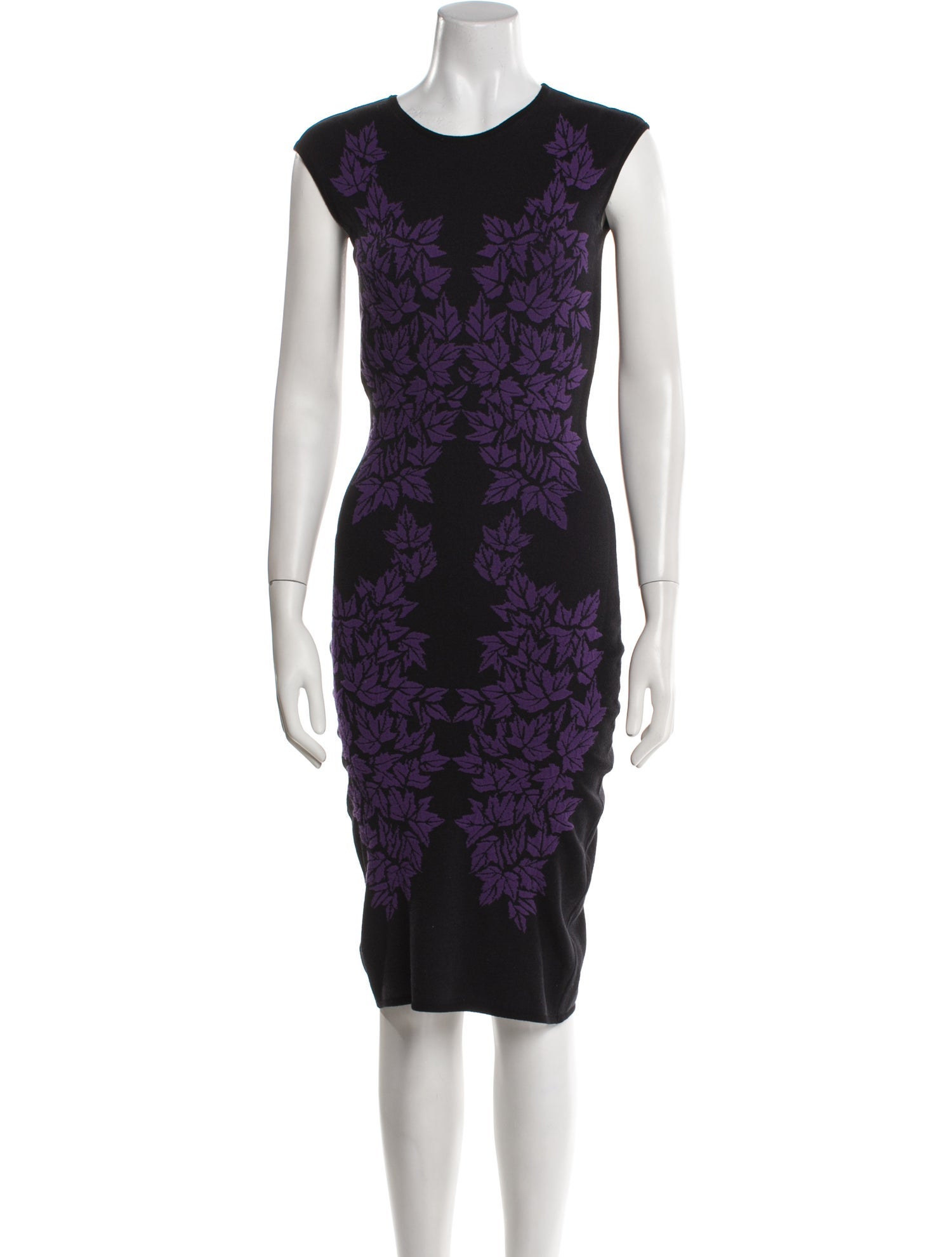 McQ Alexander McQueen Floral Print Knee-Length Dress