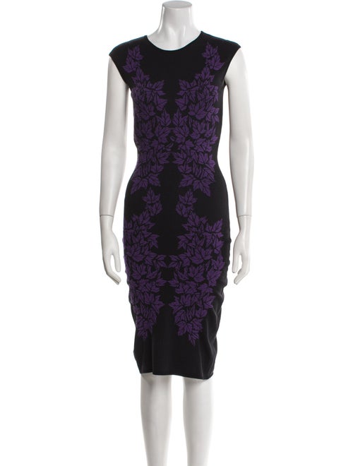 McQ Alexander McQueen Floral Print Knee-Length Dress