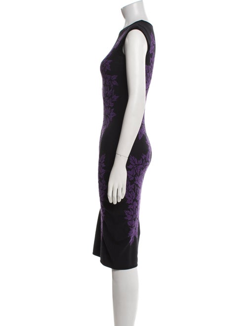 McQ Alexander McQueen Floral Print Knee-Length Dress