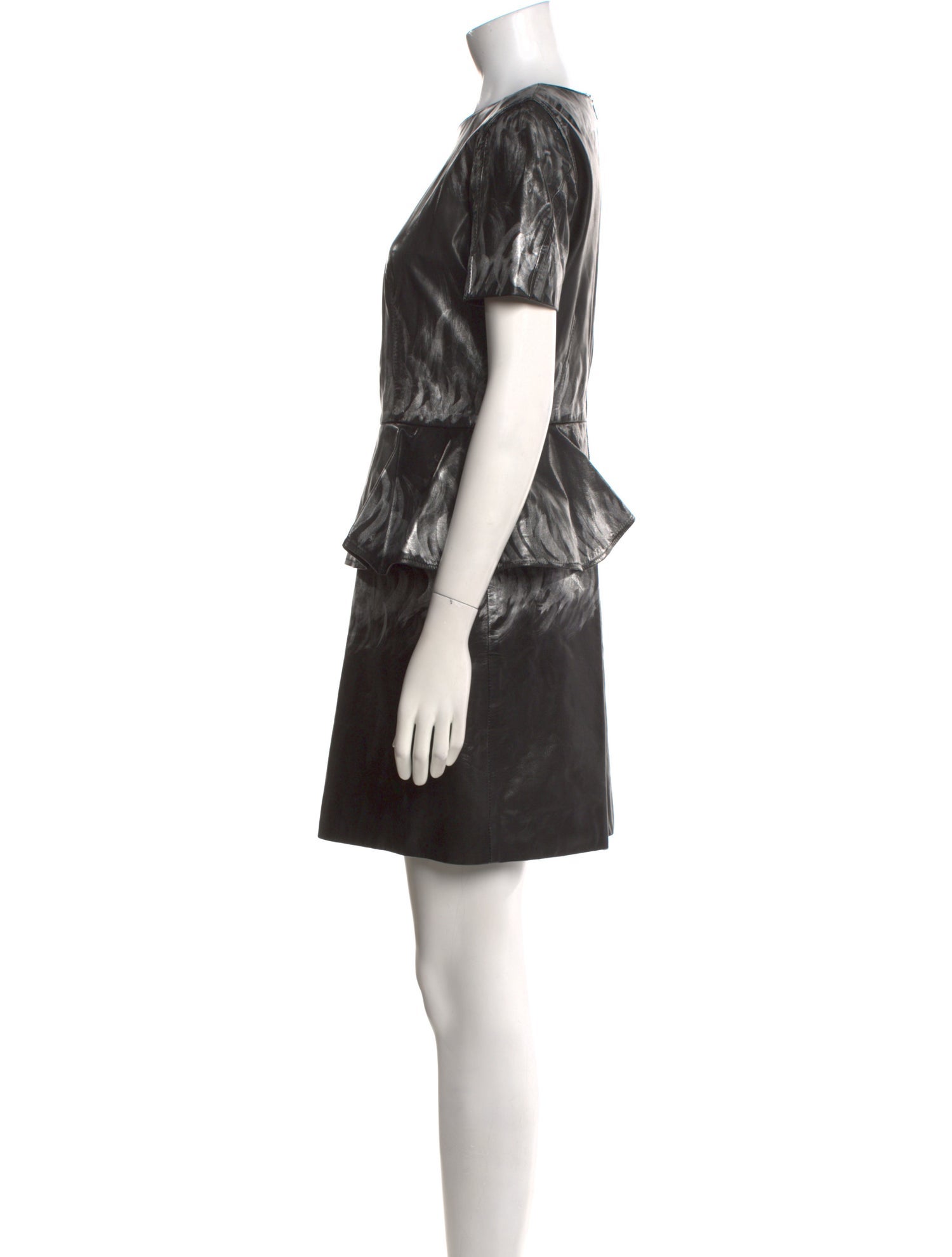 McQ Alexander McQueen Leather Mini Dress