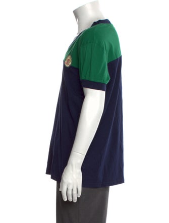 McQ Alexander McQueen Colorblock Pattern V-Neck T-Shirt