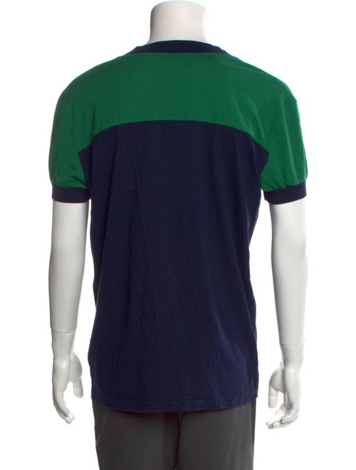 McQ Alexander McQueen Colorblock Pattern V-Neck T-Shirt