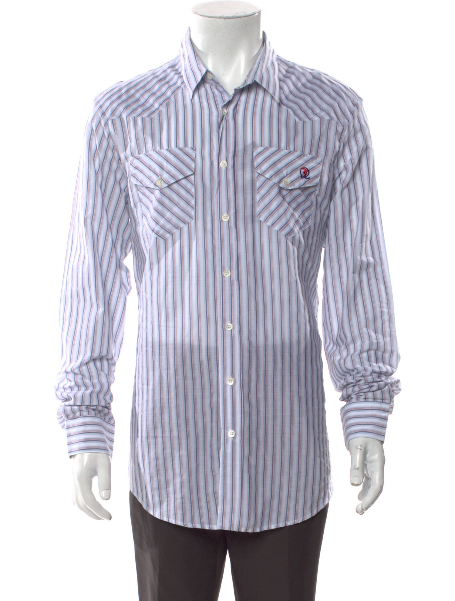 McQ Alexander McQueen Striped Long Sleeve Shirt