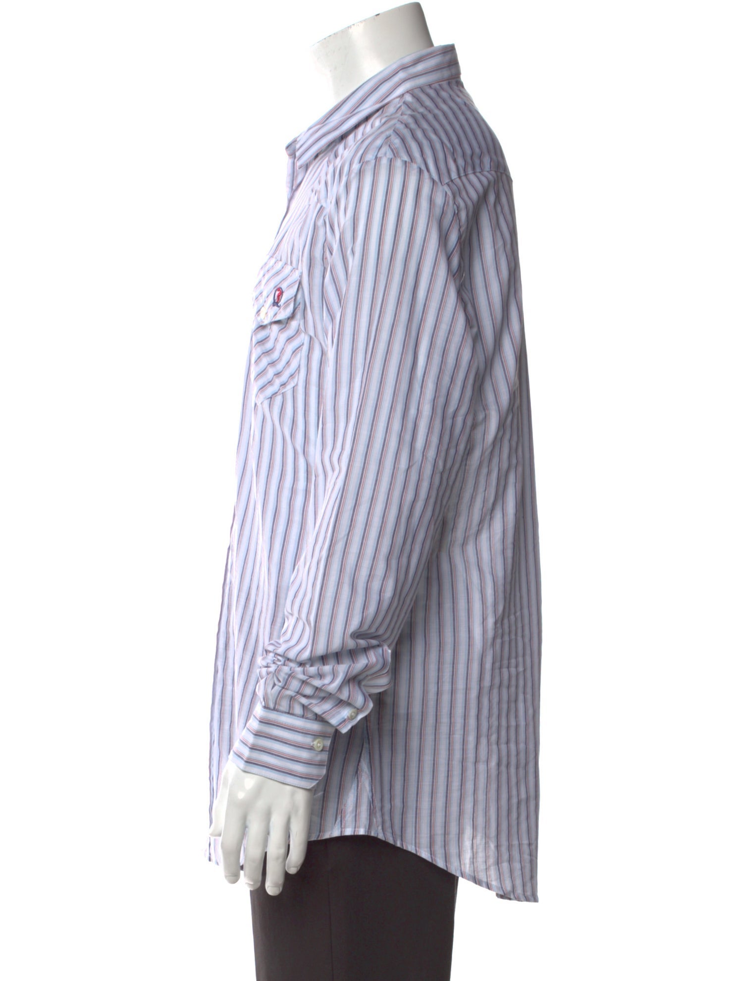 McQ Alexander McQueen Striped Long Sleeve Shirt