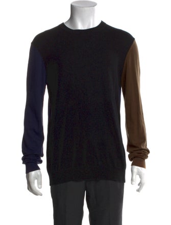 McQ Alexander McQueen Colorblock Pattern Crew Neck Pullover