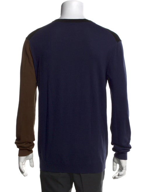 McQ Alexander McQueen Colorblock Pattern Crew Neck Pullover