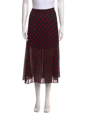 McQ Alexander McQueen Polka Dot Print Midi Length Skirt