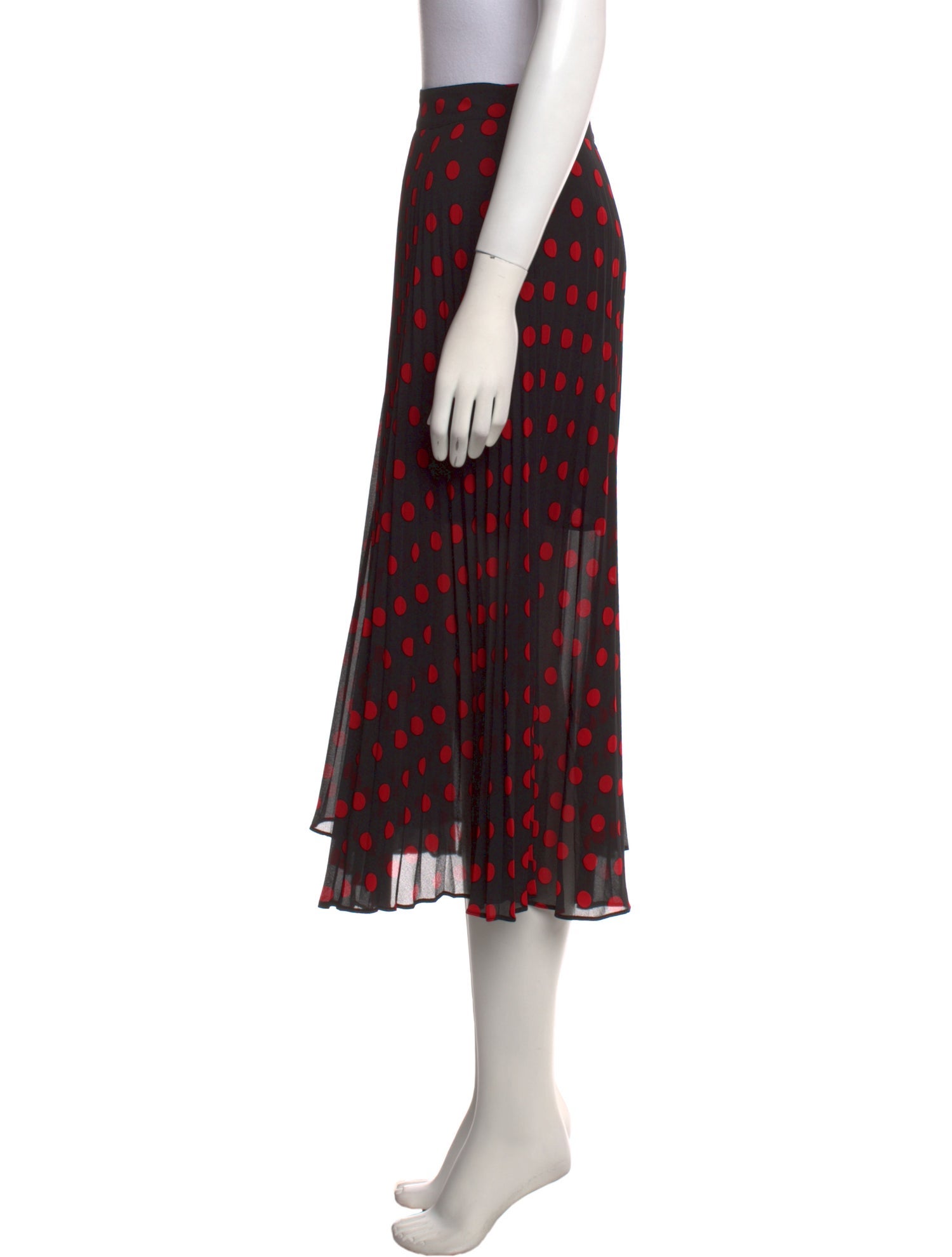 McQ Alexander McQueen Polka Dot Print Midi Length Skirt