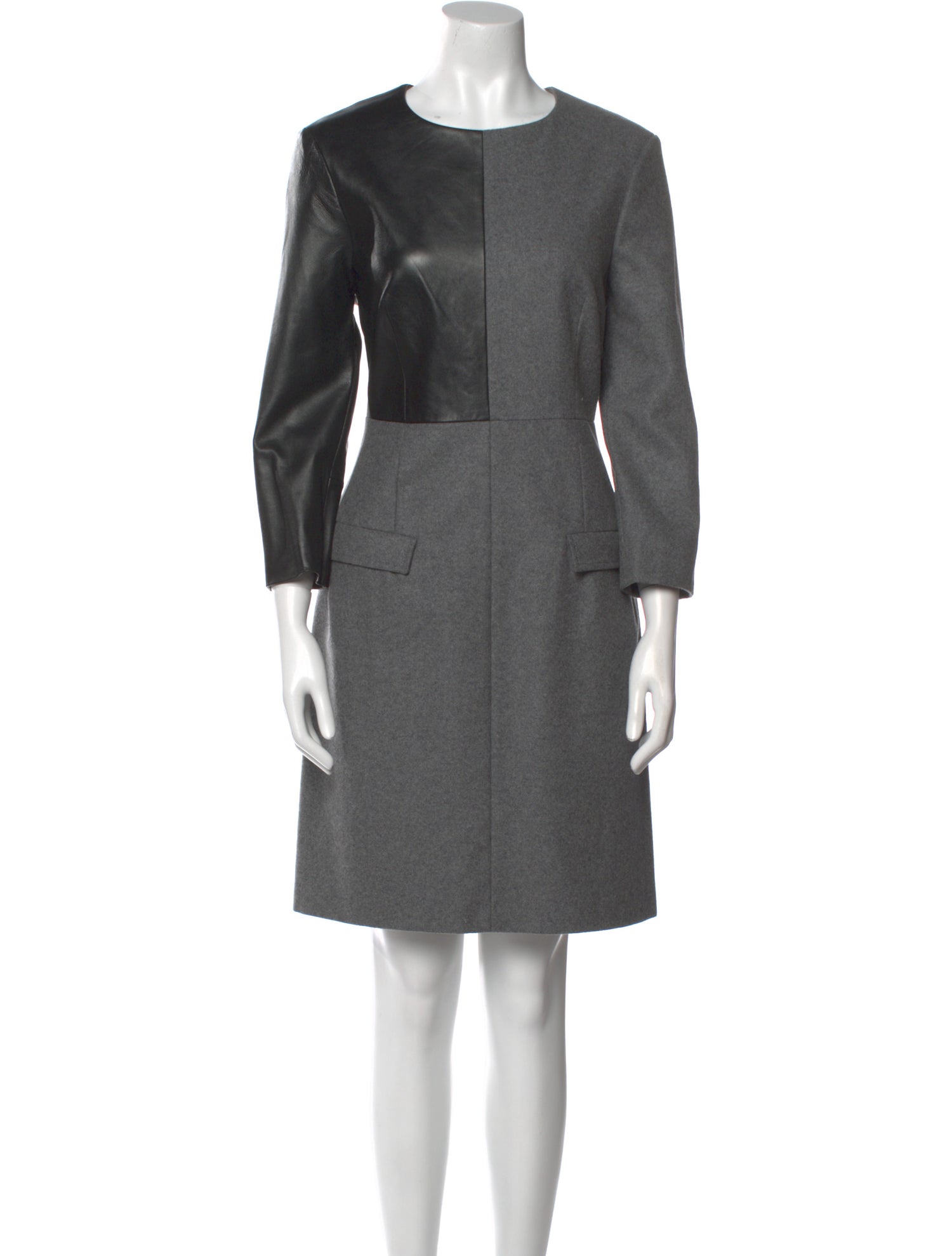 McQ Alexander McQueen Virgin Wool Knee-Length Dress