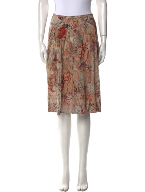 McQ Alexander McQueen Floral Print Knee-Length Skirt