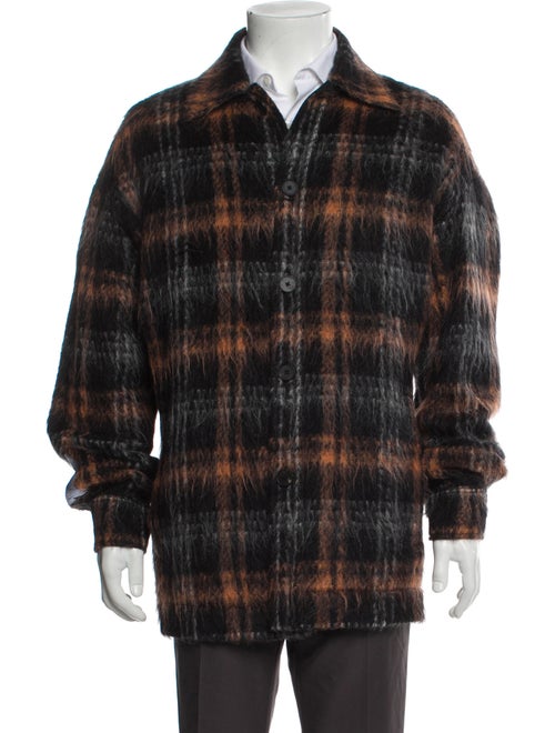 McQ Alexander McQueen Plaid Print Peacoat