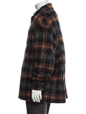 McQ Alexander McQueen Plaid Print Peacoat