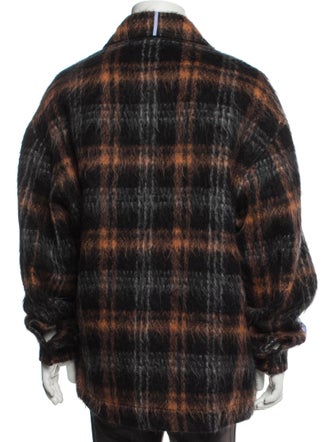 McQ Alexander McQueen Plaid Print Peacoat
