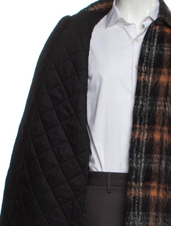 McQ Alexander McQueen Plaid Print Peacoat
