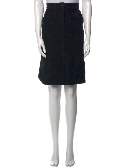 McQ Alexander McQueen Leather Trim Embellishment Knee-Length Skirt