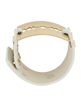 McQ Alexander McQueen Leather Razor Blade Wrap Bracelet