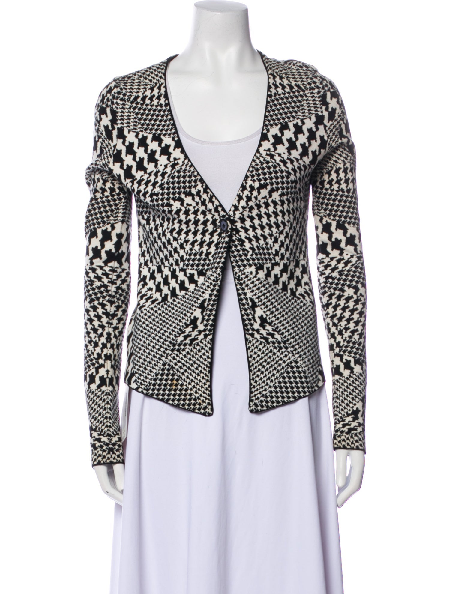 McQ Alexander McQueen Printed V-Neck Sweater