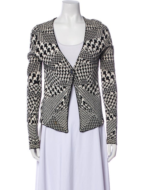 McQ Alexander McQueen Printed V-Neck Sweater