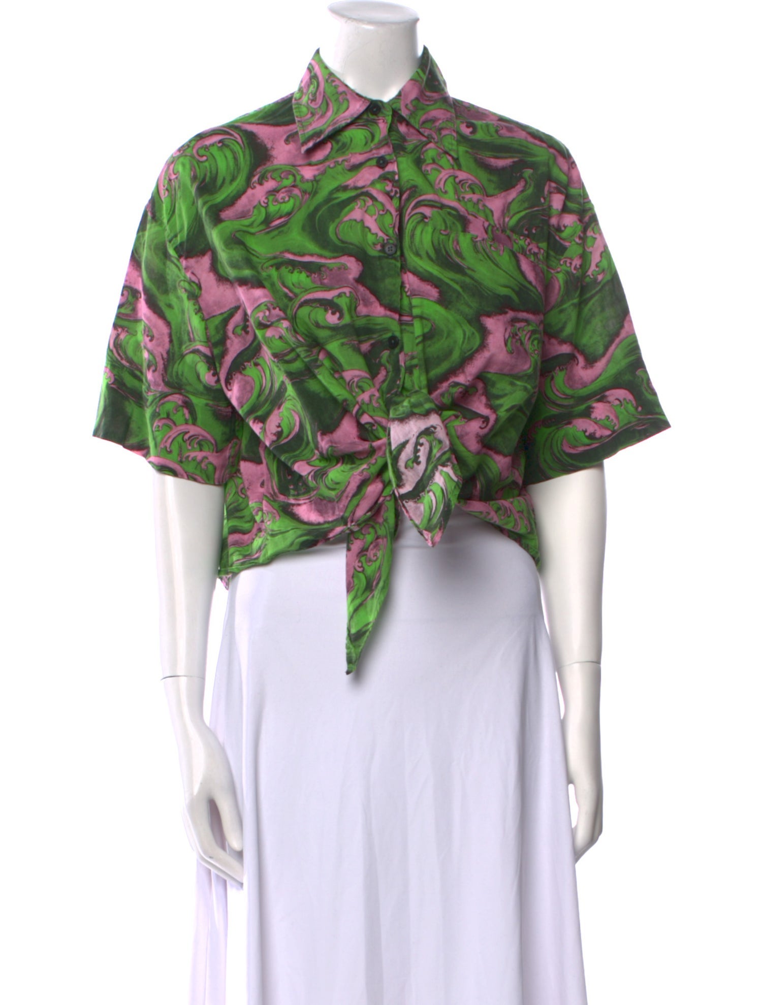 McQ Alexander McQueen 2018 Printed Crop Top