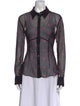 McQ Alexander McQueen Silk Printed Button-Up Top