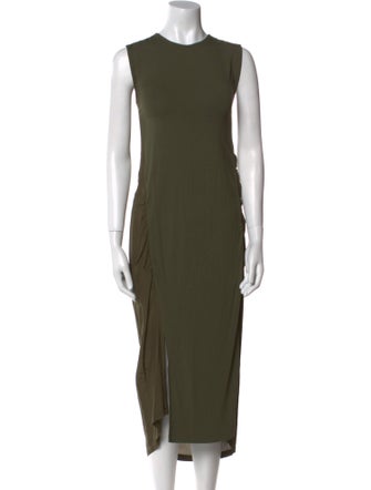 McQ Alexander McQueen Crew Neck Midi Length Dress