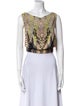 McQ Alexander McQueen Animal Print Scoop Neck Crop Top