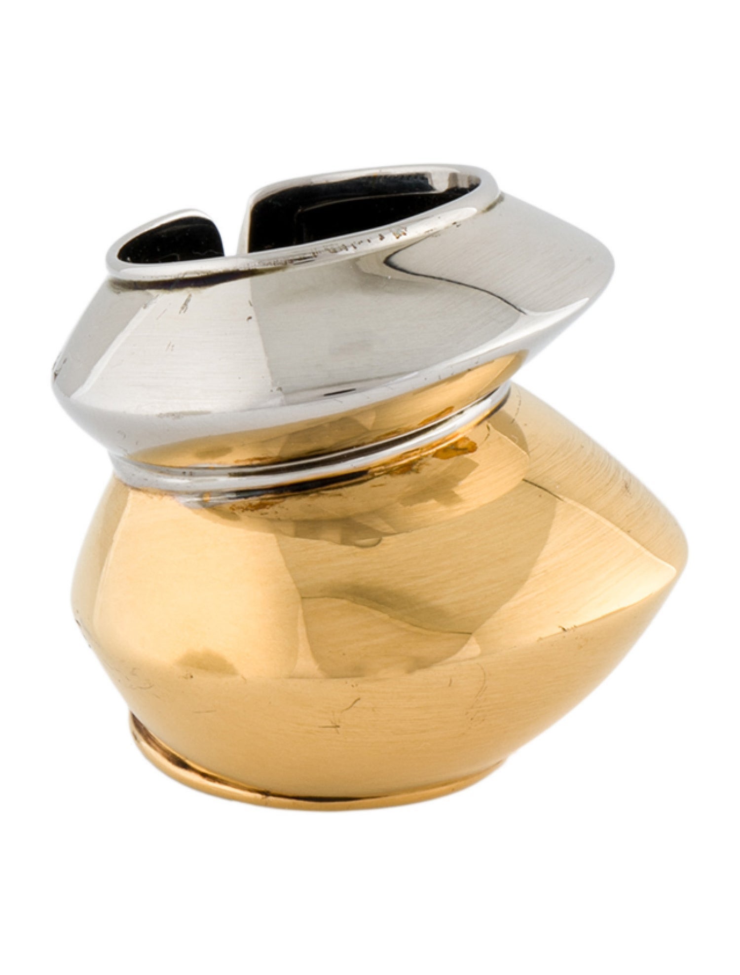McQ Alexander McQueen Two-Tone Double Cocktail Ring