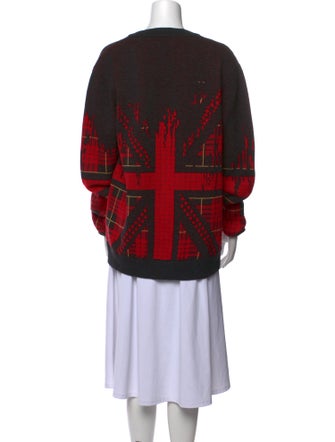 McQ Alexander McQueen Printed Crew Neck Sweater